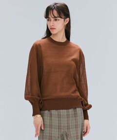 BEIGE, / ベイジ, ニット・セーター | 【洗える】CADDO / シアーウールクルーネックトップス