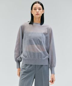 BEIGE, / ベイジ, ニット・セーター | 【洗える】CADDO / シアーウールクルーネックトップス