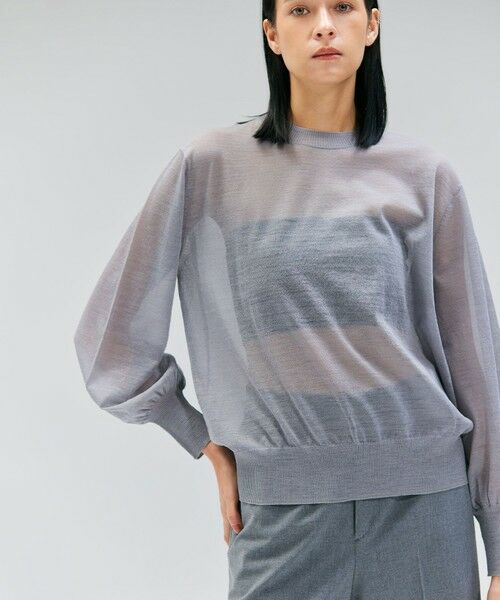 BEIGE, / ベイジ, ニット・セーター | 【洗える】CADDO / シアーウールクルーネックトップス | 詳細11