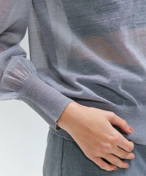 BEIGE, / ベイジ, ニット・セーター | 【洗える】CADDO / シアーウールクルーネックトップス | 詳細12