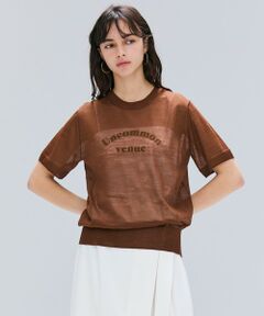 BEIGE, / ベイジ, ニット・セーター | 【洗える・GLOW 10月号掲載】CADDO / シアーウールメッセージロゴＴニット