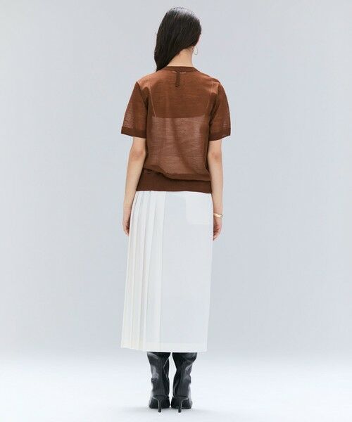 BEIGE, / ベイジ, ニット・セーター | 【洗える・GLOW 10月号掲載】CADDO / シアーウールメッセージロゴＴニット | 詳細5