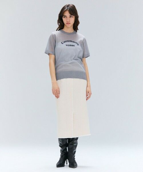 BEIGE, / ベイジ, ニット・セーター | 【洗える・GLOW 10月号掲載】CADDO / シアーウールメッセージロゴＴニット | 詳細10