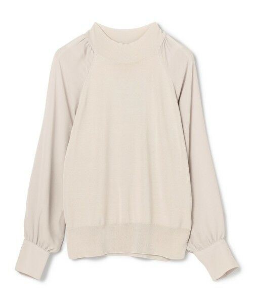 BEIGE, / ベイジ, ニット・セーター | 【WEB限定・洗える】LECERF / 異素材ドッキングストレッチニット | 詳細3