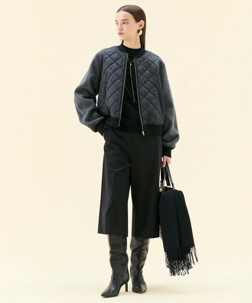 BEIGE, / ベイジ, ニット・セーター | 【WEB限定・洗える】LECERF / 異素材ドッキングストレッチニット | 詳細15