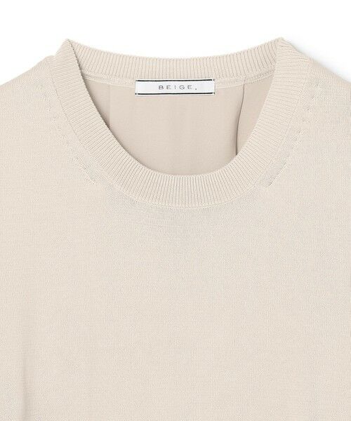 BEIGE, / ベイジ, ニット・セーター | 【WEB限定・洗える】LECERF / 異素材バックシアーストレッチニット | 詳細5