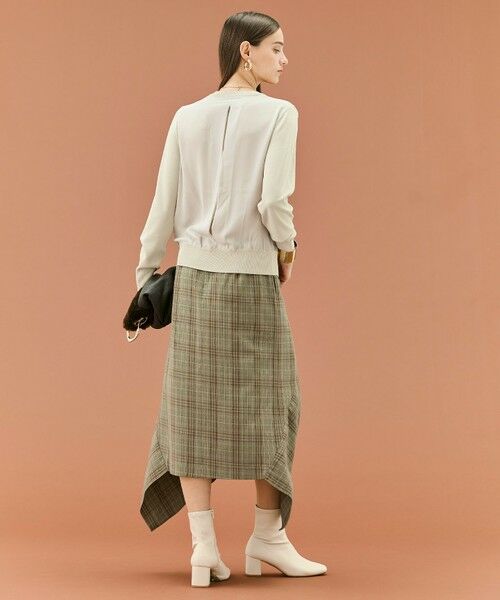 BEIGE, / ベイジ, ニット・セーター | 【WEB限定・洗える】LECERF / 異素材バックシアーストレッチニット | 詳細2