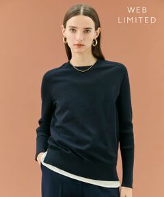 BEIGE, / ベイジ, ニット・セーター | 【WEB限定・洗える】WILLOW / ストレッチクルーネックリブニット