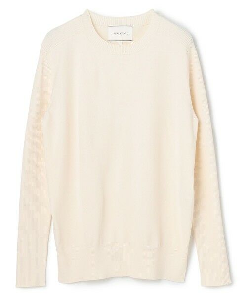 BEIGE, / ベイジ, ニット・セーター | 【WEB限定・洗える】WILLOW / ストレッチクルーネックリブニット | 詳細3