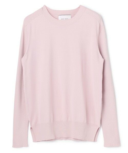 BEIGE, / ベイジ, ニット・セーター | 【WEB限定・洗える】WILLOW / ストレッチクルーネックリブニット | 詳細18
