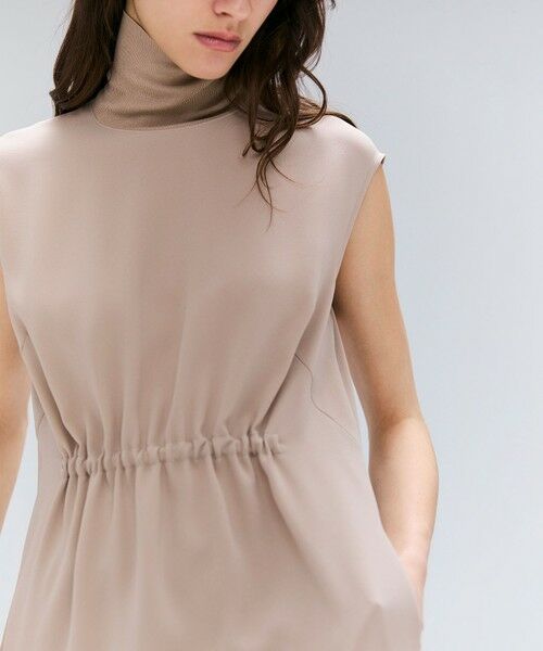 BEIGE, / ベイジ, ロング・マキシ丈ワンピース | 【洗える】FLEUR / ニットコンビハイネックノースリーブドレス | 詳細5