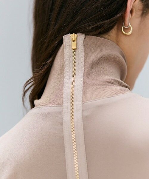 BEIGE, / ベイジ, ロング・マキシ丈ワンピース | 【洗える】FLEUR / ニットコンビハイネックノースリーブドレス | 詳細7