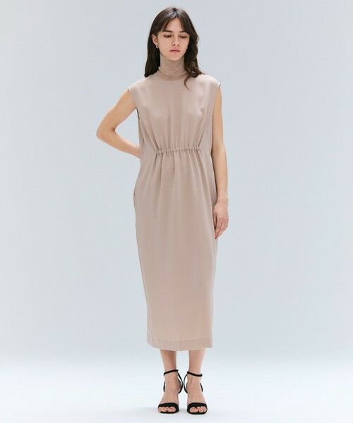 BEIGE, / ベイジ, ロング・マキシ丈ワンピース | 【洗える】FLEUR / ニットコンビハイネックノースリーブドレス | 詳細8