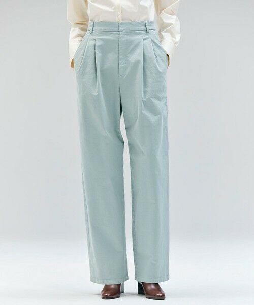 BEIGE,/ベイジ, 【洗える・Oggi 11月号掲載】HAMLIN / コットンストレッチ2タックワイドパンツ D.Sage 6