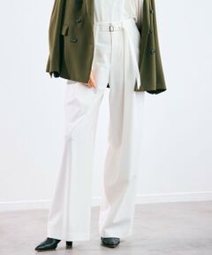 BEIGE, / ベイジ, その他パンツ | 【セットアップ対応・洗える・Precious 10月号掲載】ZEPHYR / ウールライクタックベルトワイドパンツ