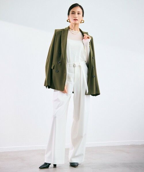 BEIGE, / ベイジ, その他パンツ | 【セットアップ対応・洗える・Precious 10月号掲載】ZEPHYR / ウールライクタックベルトワイドパンツ | 詳細1