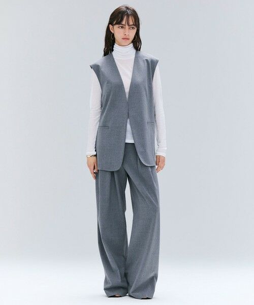 BEIGE, / ベイジ, その他パンツ | 【セットアップ対応・洗える・Precious 10月号掲載】ZEPHYR / ウールライクタックベルトワイドパンツ | 詳細7