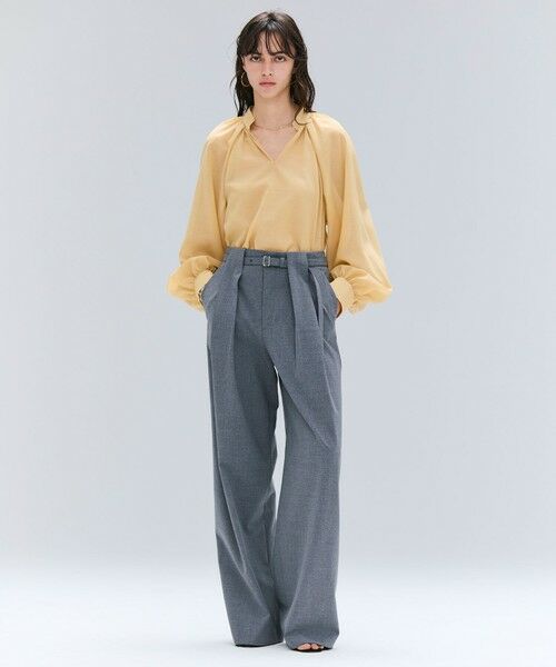 BEIGE, / ベイジ, その他パンツ | 【セットアップ対応・洗える・Precious 10月号掲載】ZEPHYR / ウールライクタックベルトワイドパンツ | 詳細9