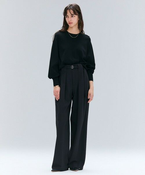 BEIGE, / ベイジ, その他パンツ | 【セットアップ対応・洗える・Precious 10月号掲載】ZEPHYR / ウールライクタックベルトワイドパンツ | 詳細24