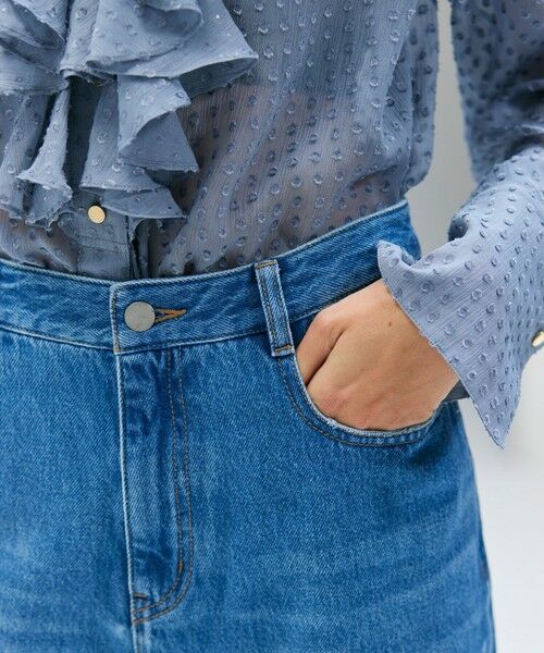 BEIGE, / ベイジ, デニムパンツ | 【洗える・Oggi 11月号掲載】NAVIGLIO / フレアシルエットデニムパンツ | 詳細1