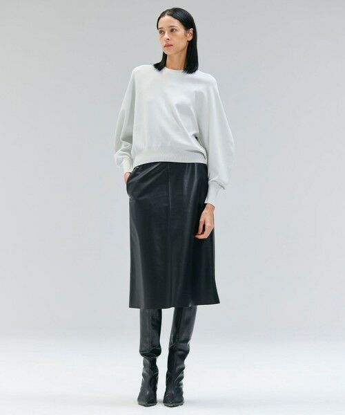 BEIGE, / ベイジ, ミニ・ひざ丈スカート | 【Precious 9月号掲載】CLYDE / ステッチベルトラムレザースカート | 詳細13