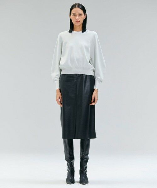 BEIGE, / ベイジ, ミニ・ひざ丈スカート | 【Precious 9月号掲載】CLYDE / ステッチベルトラムレザースカート | 詳細14