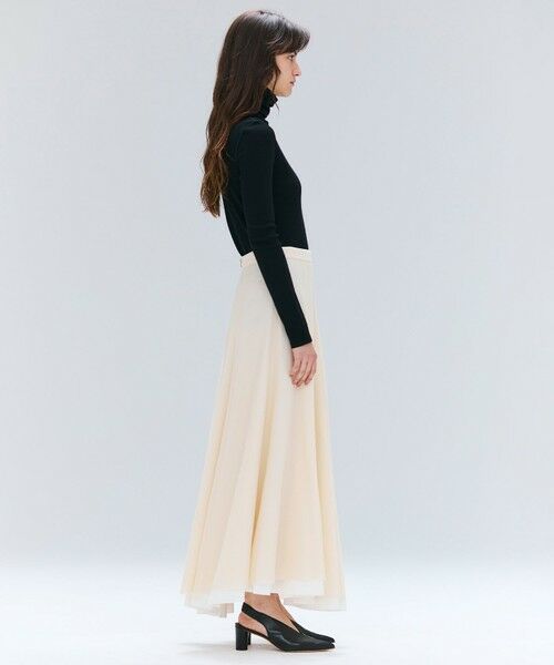 BEIGE, / ベイジ, ミニ・ひざ丈スカート | PINE / ウールレイヤードフレアスカート | 詳細2