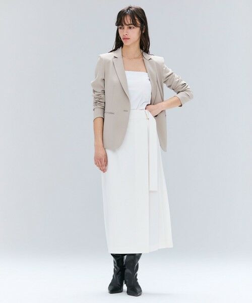 BEIGE, / ベイジ, ミニ・ひざ丈スカート | 【セットアップ対応・洗える・BAILA 11月号掲載】ZEPHYR / ウールライクアシンメトリープリーツスカート | 詳細2