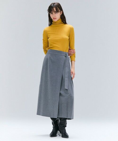 BEIGE, / ベイジ, ミニ・ひざ丈スカート | 【セットアップ対応・洗える・BAILA 11月号掲載】ZEPHYR / ウールライクアシンメトリープリーツスカート | 詳細12
