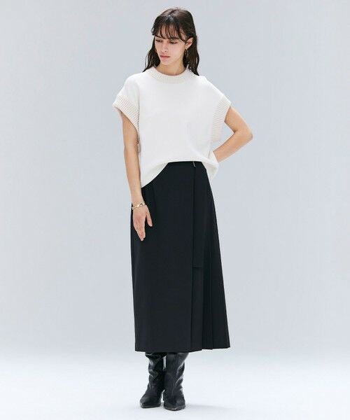 BEIGE, / ベイジ, ミニ・ひざ丈スカート | 【セットアップ対応・洗える・BAILA 11月号掲載】ZEPHYR / ウールライクアシンメトリープリーツスカート | 詳細19