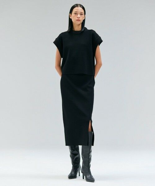BEIGE, / ベイジ, ミニ・ひざ丈スカート | 【洗える】LAURA / ドライタッチIラインニットスカート | 詳細5