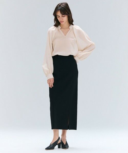 BEIGE, / ベイジ, ミニ・ひざ丈スカート | 【洗える】LAURA / ドライタッチIラインニットスカート | 詳細7