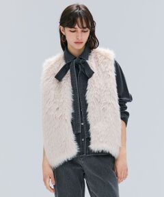 BEIGE, / ベイジ, ベスト | 【Precious 11月号掲載】ELSA / フェイクファージレ