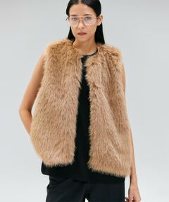 BEIGE, / ベイジ, ベスト | 【Precious 11月号掲載】ELSA / フェイクファージレ