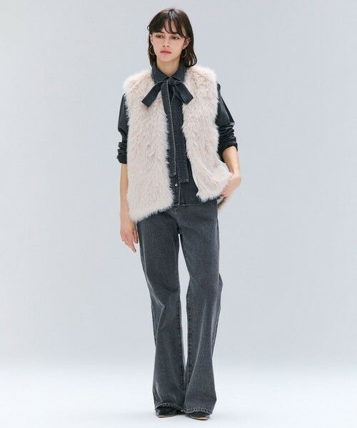 BEIGE, / ベイジ, ベスト | 【Precious 11月号掲載】ELSA / フェイクファージレ | 詳細1