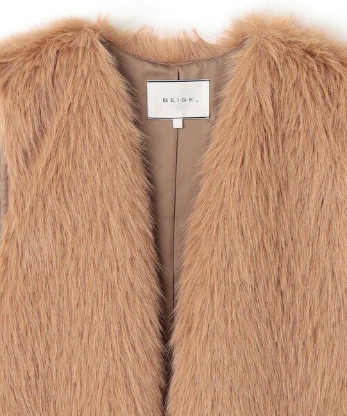 BEIGE, / ベイジ, ベスト | 【Precious 11月号掲載】ELSA / フェイクファージレ | 詳細8