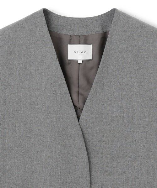 BEIGE, / ベイジ, ベスト | 【セットアップ対応・VERY 11月号掲載】ZEPHYR / ウールライクノーカラージレ | 詳細5