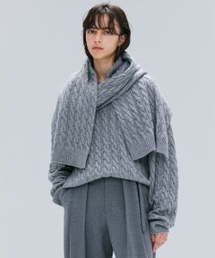 BEIGE, / ベイジ, マフラー・ショール・スヌード・ストール | 【洗える】SEDONA / ウールカシミヤケーブルストール