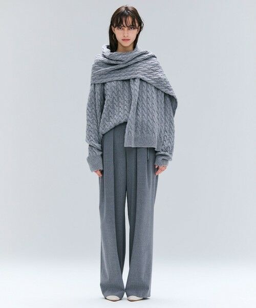 BEIGE, / ベイジ, マフラー・ショール・スヌード・ストール | 【洗える】SEDONA / ウールカシミヤケーブルストール | 詳細5