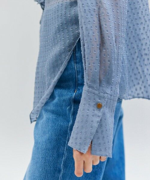 BEIGE, / ベイジ, シャツ・ブラウス | CALLERRY / シルク混ドットラッフルブラウス | 詳細2