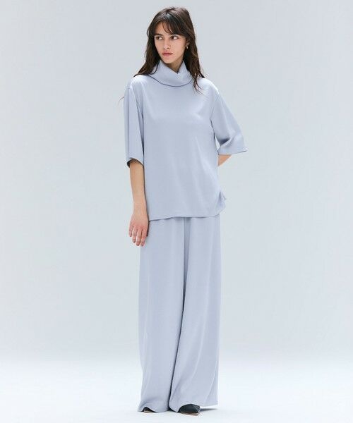 BEIGE, / ベイジ, シャツ・ブラウス | 【洗える・Precious 11月号掲載】LLOYD / ハンマーサテンロールカラー半袖ブラウス | 詳細6