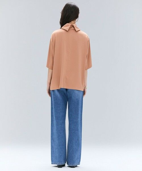 BEIGE, / ベイジ, シャツ・ブラウス | 【洗える・Precious 11月号掲載】LLOYD / ハンマーサテンロールカラー半袖ブラウス | 詳細18