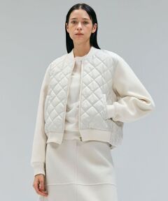 BEIGE, / ベイジ, ブルゾン | 【GISELe 10月号掲載】DOVER / 異素材ウールキルティングブルゾン