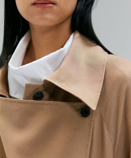 BEIGE, / ベイジ, ステンカラーコート | COBURN / シルク混ロングステンカラーコート | 詳細1