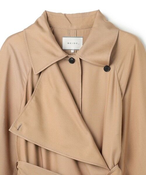 BEIGE, / ベイジ, ステンカラーコート | COBURN / シルク混ロングステンカラーコート | 詳細10