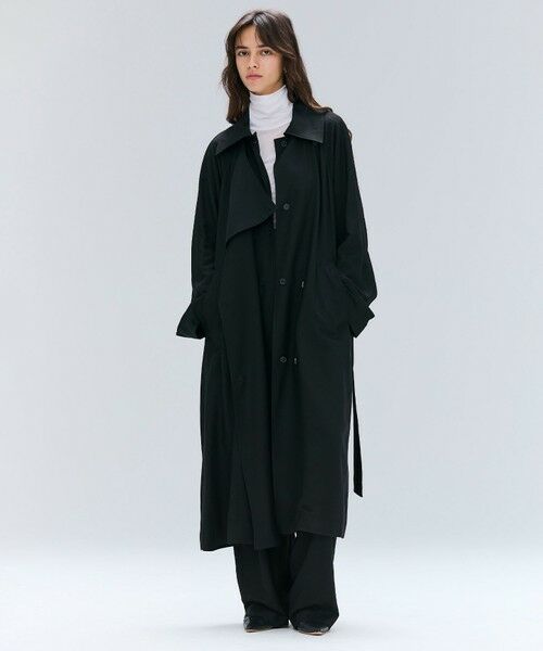 BEIGE, / ベイジ, ステンカラーコート | COBURN / シルク混ロングステンカラーコート | 詳細13