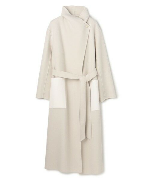 BEIGE, / ベイジ, その他アウター | LEMOORE / ウールリバーフェイクレザーポケット付きコート | 詳細6