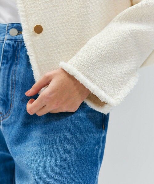 BEIGE, / ベイジ, ノーカラージャケット | 【Oggi 10月号掲載】MULLIN / ウールツイードメタルボタンノーカラージャケット | 詳細2