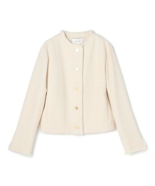 BEIGE, / ベイジ, ノーカラージャケット | 【Oggi 10月号掲載】MULLIN / ウールツイードメタルボタンノーカラージャケット | 詳細4