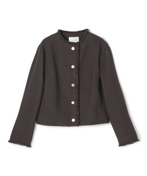 BEIGE, / ベイジ, ノーカラージャケット | 【Oggi 10月号掲載】MULLIN / ウールツイードメタルボタンノーカラージャケット | 詳細7